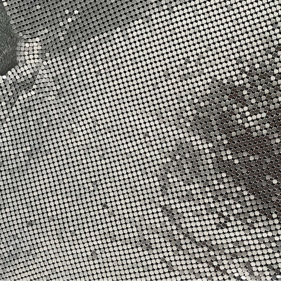 Metallic Silver Chainmail Halter Top One Size Party Festival Y2K - Picture 3 of 12